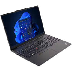 Lenovo ThinkPad E16 Gen 1  Laptop, 16" WUXGA IPS Display, Intel Core i7-13700H VPro Processor, 16GB RAM, 512GB SSD, Intel Iris Xe Graphics, Backlit English (UK) K/B, Free DOS, Graphite, Black