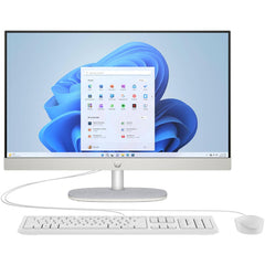 HP 23.8" AIO 24-cr0032l - B6NU0PA#UUF Intel core i5-1335U | 8GB DDR4 RAM | 512GB SSD | Intel Iris Xe Graphics | 23.8" FHD (1920 x 1080) * non touch IPS | HP ENG 125 USB White Wired KB & Mouse | Windows 11Pro | 1Yr | Shell white |New